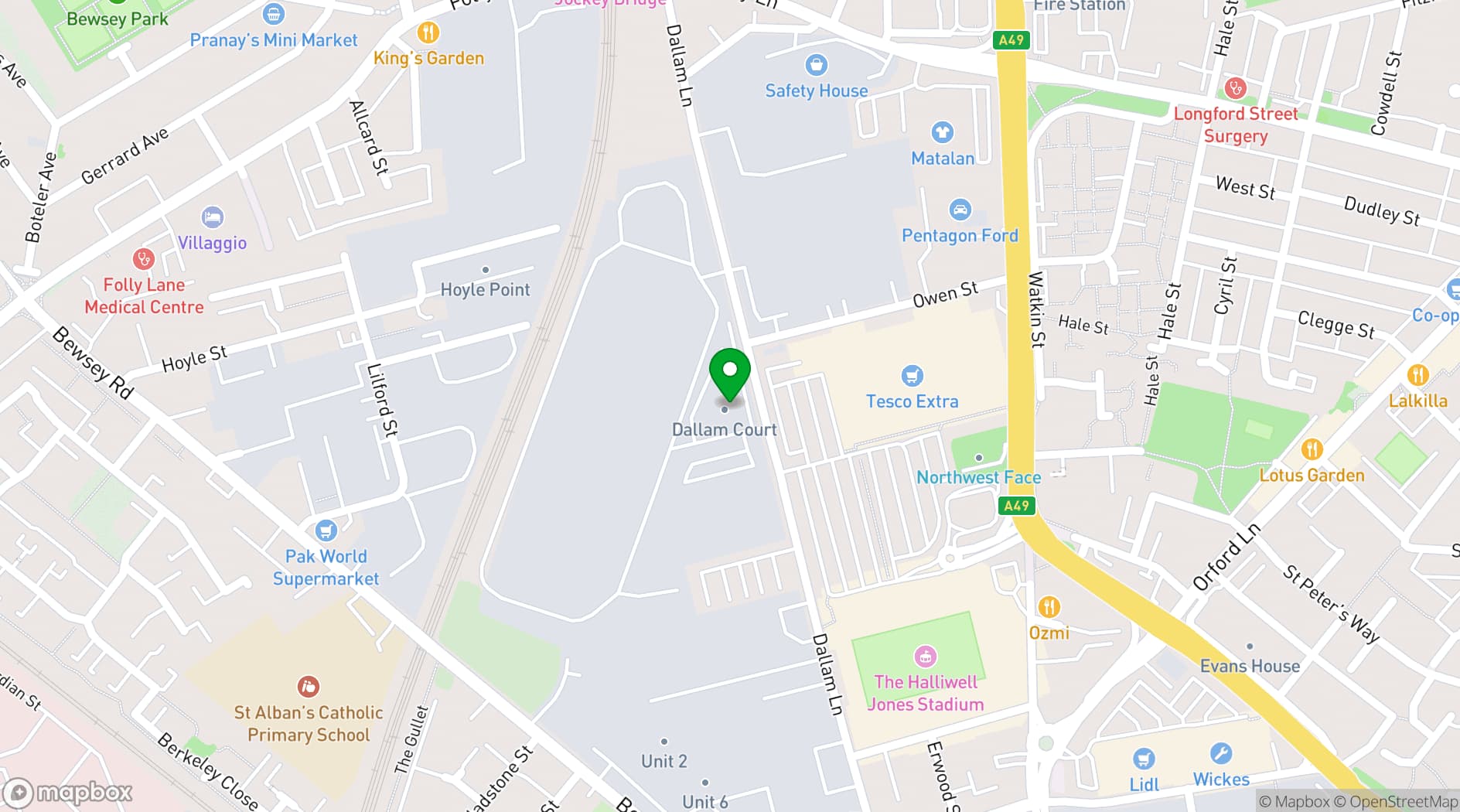 Map showing Portal Business Centre