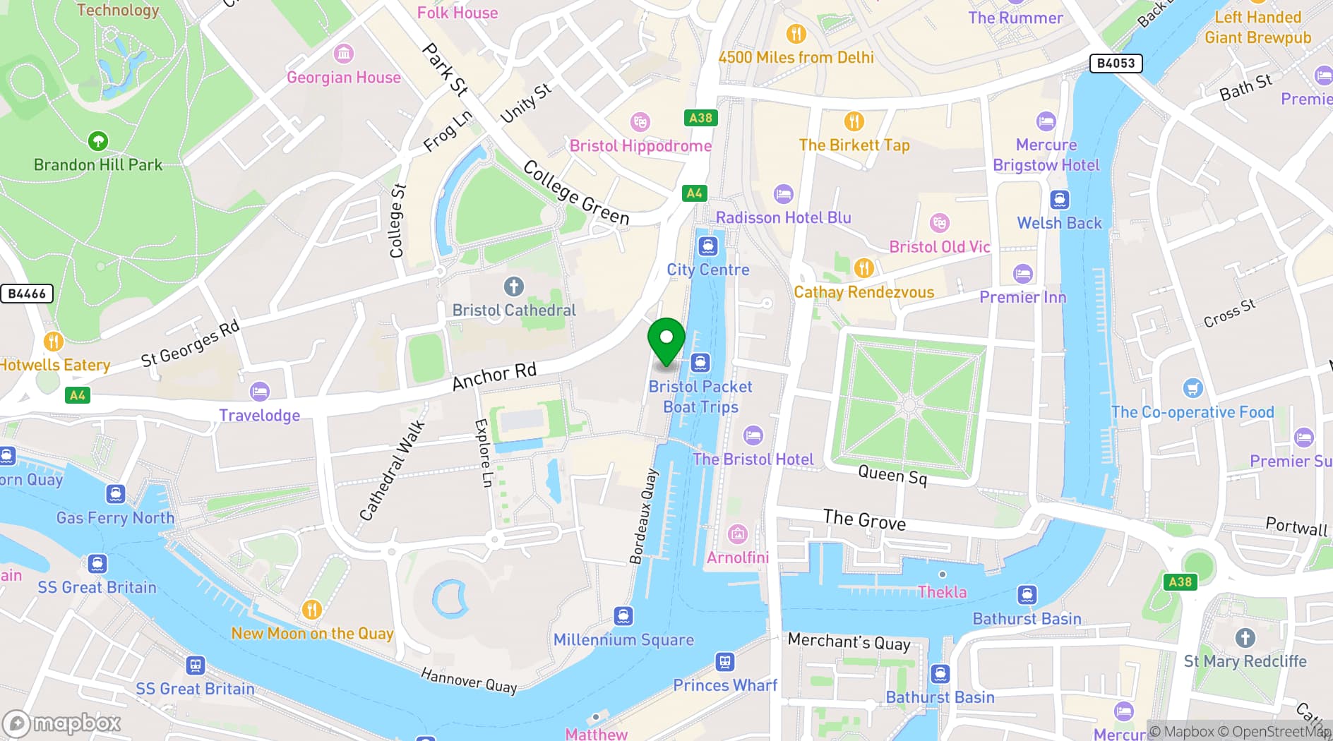 Map showing Circuit Bristol