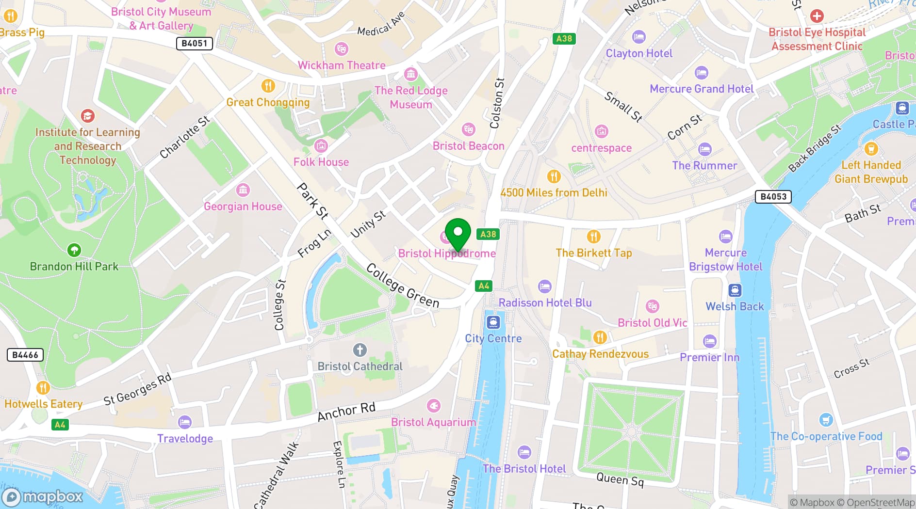 Map showing Hopped Cider Taphouse