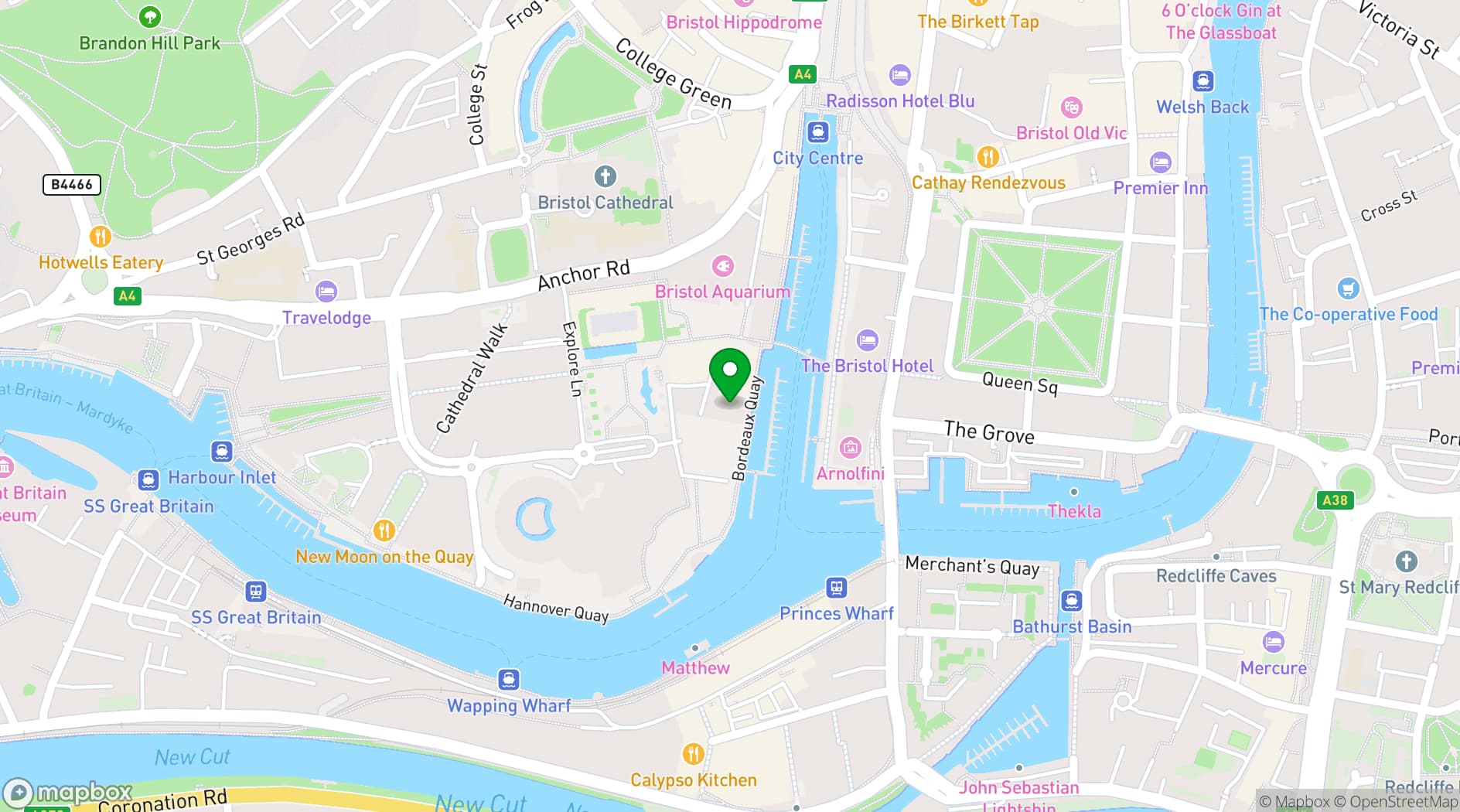 Map showing Sixes Cricket Bristol