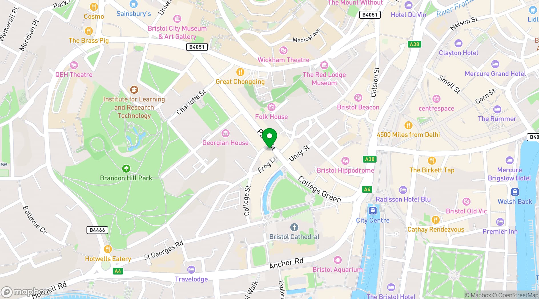 Map showing Bloom