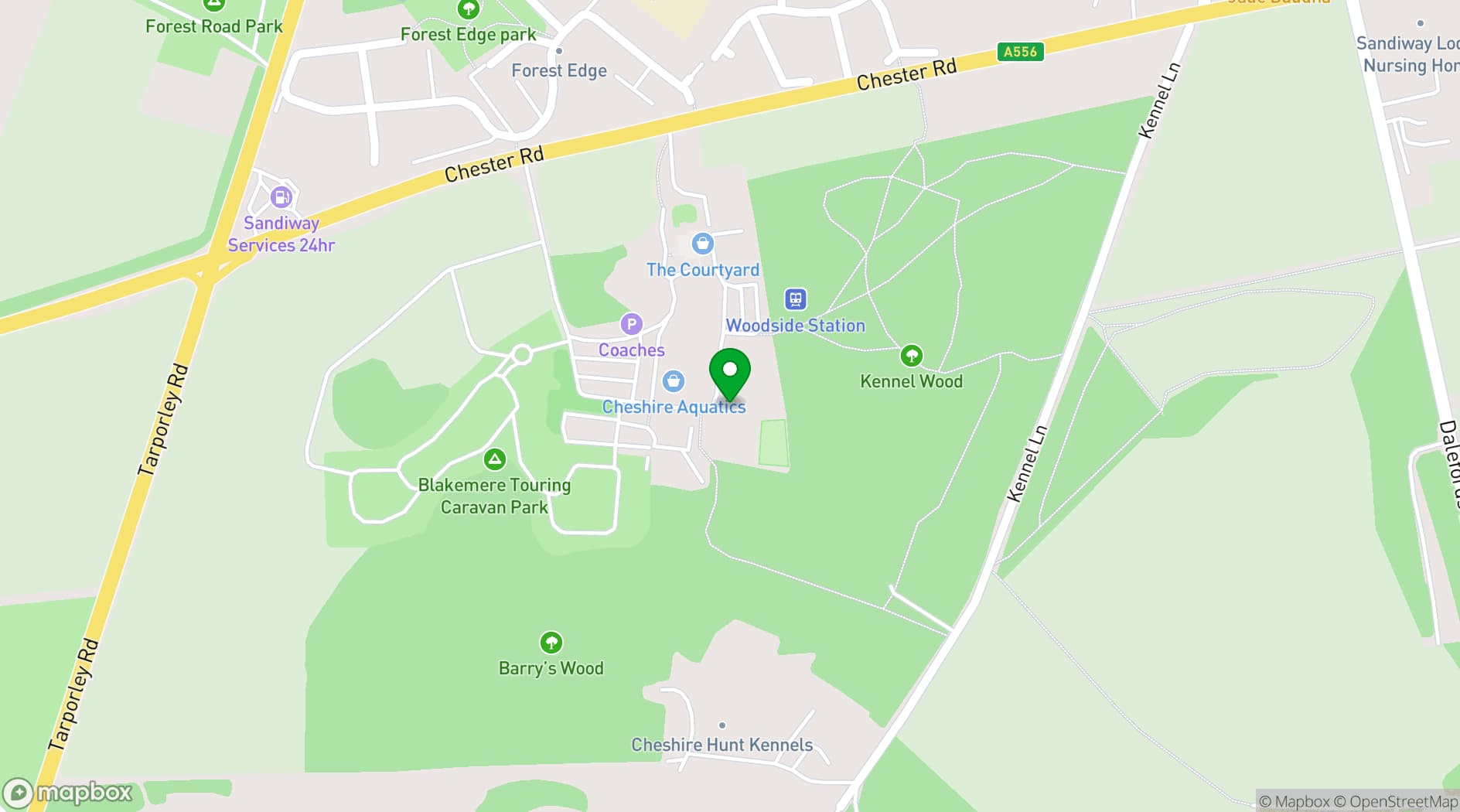 Map showing Cheshire Outdoors