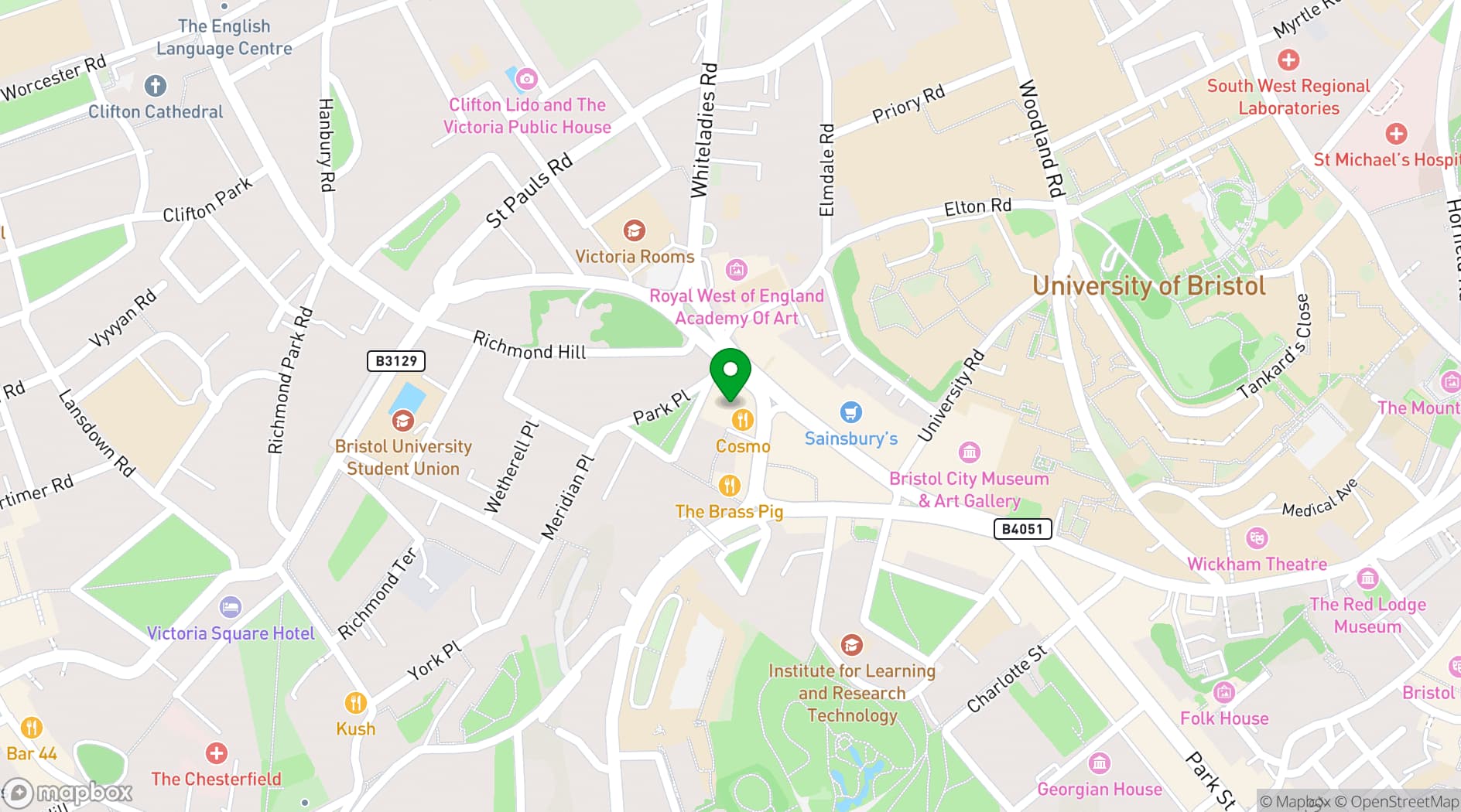 Map showing The Lost & Found