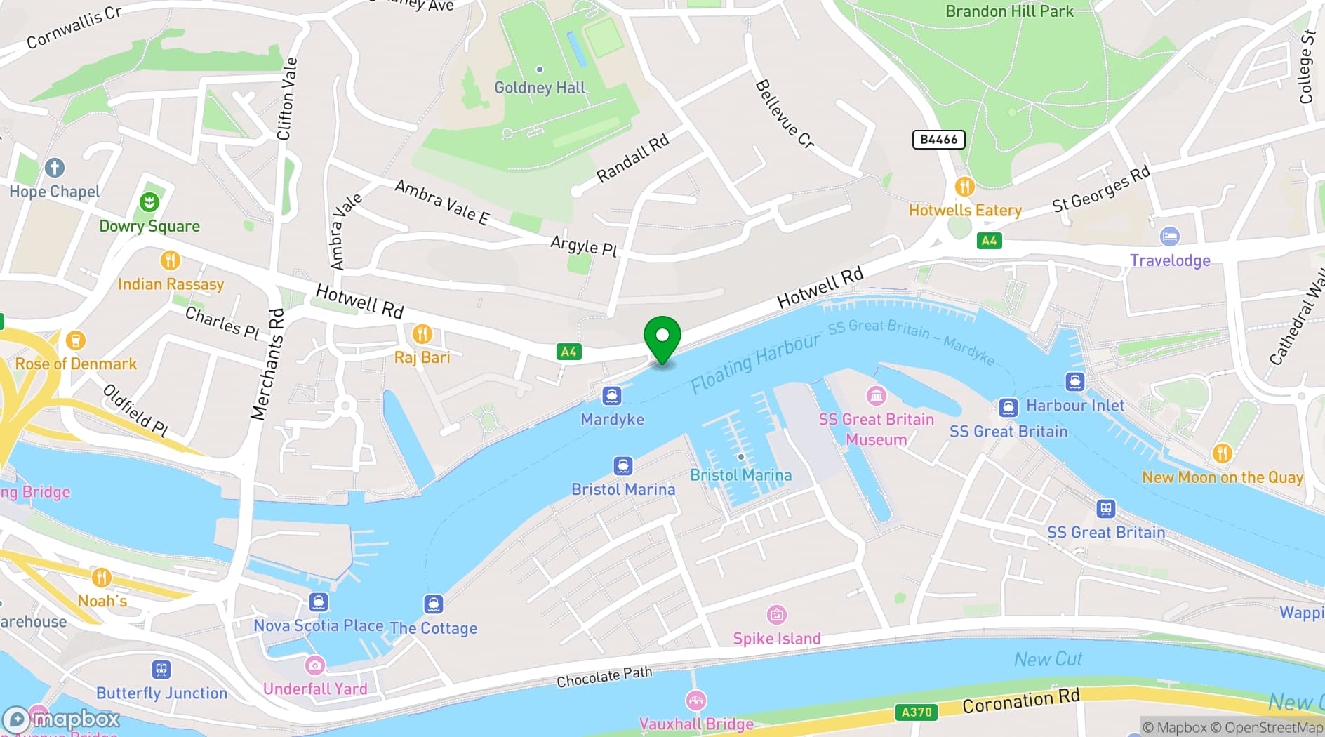 Map showing Grain Barge