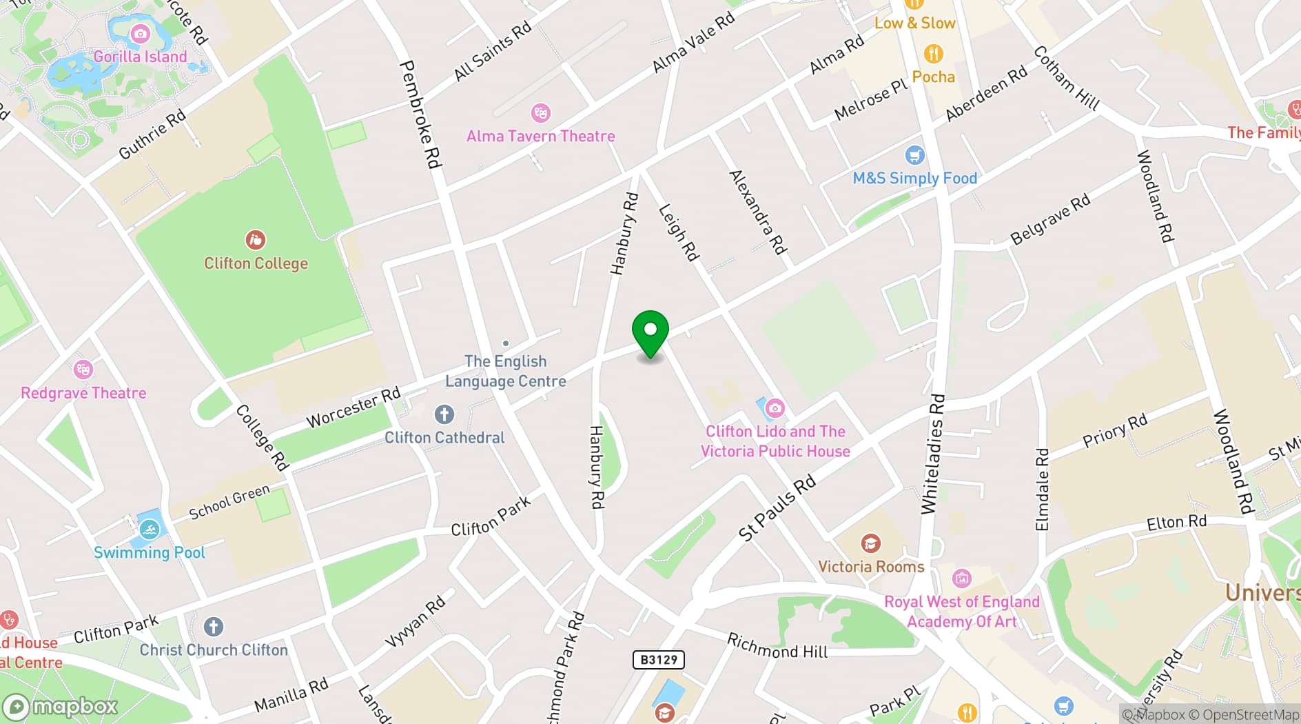 Map showing Future Leap Clifton