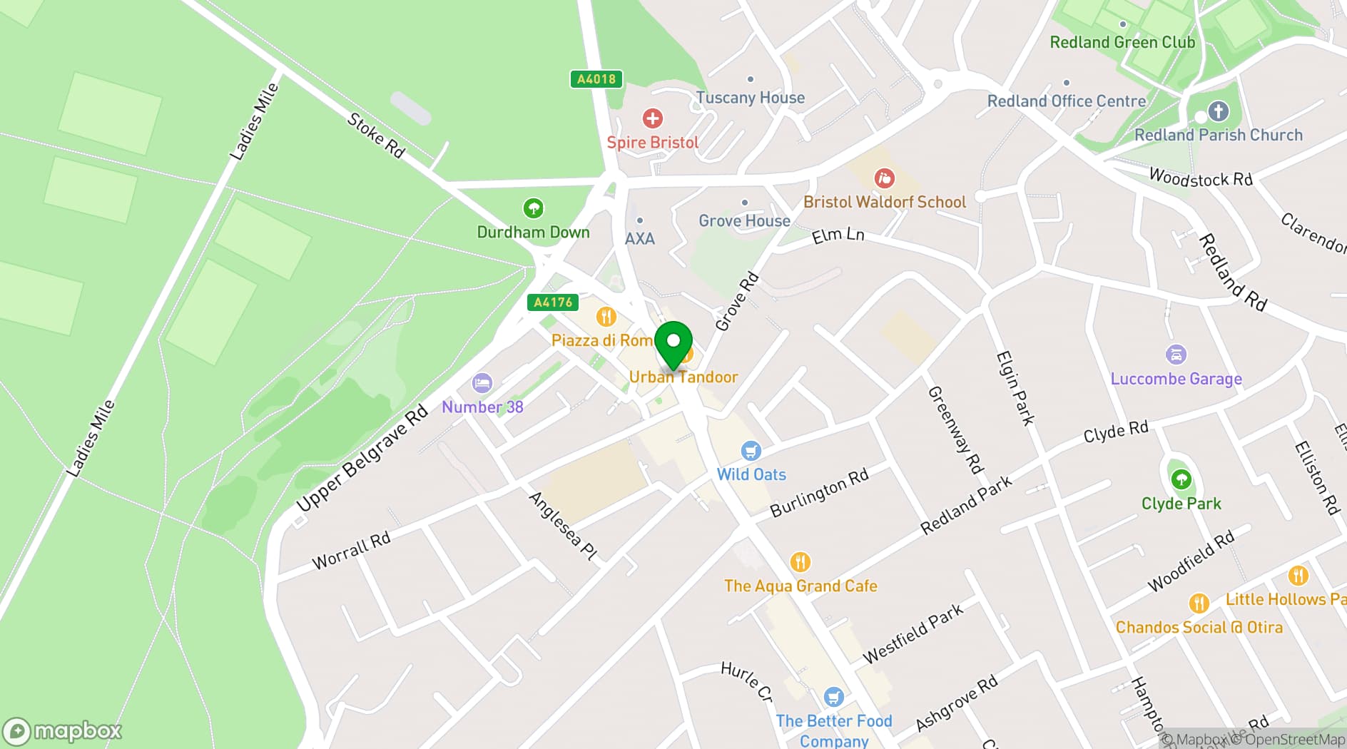 Map showing Kings Arms