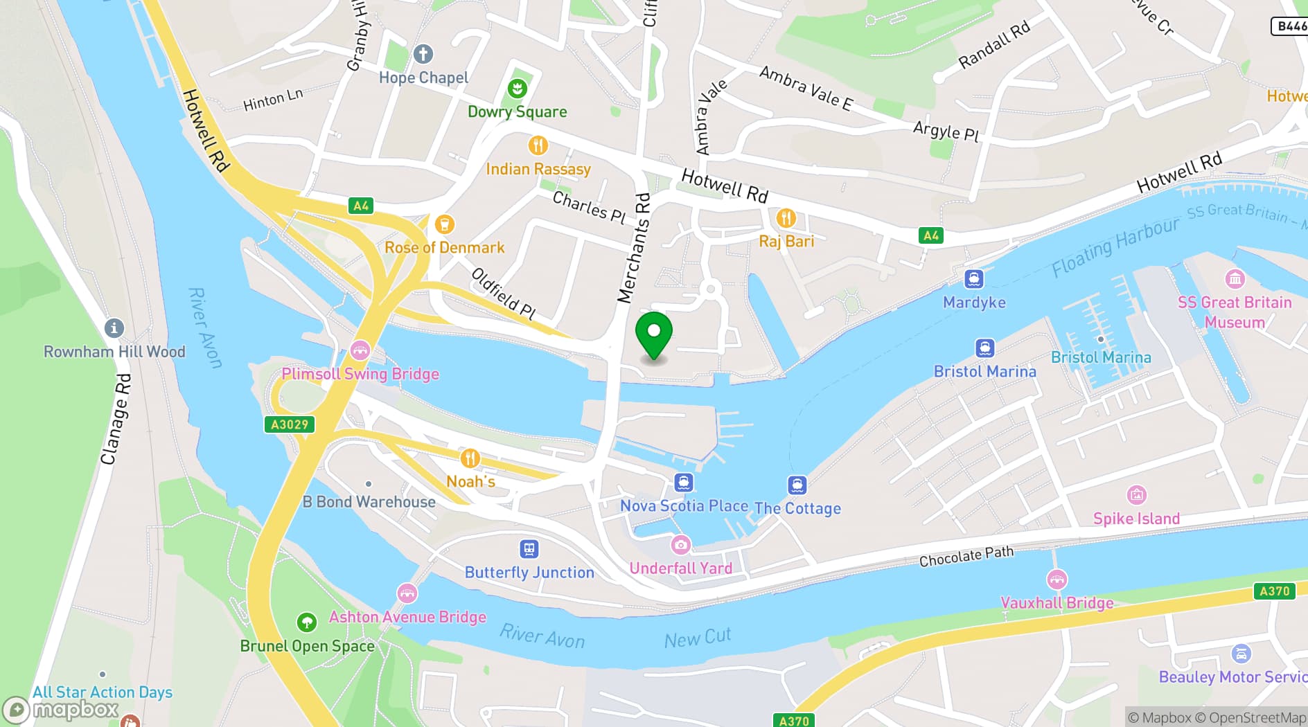 Map showing The Pump House