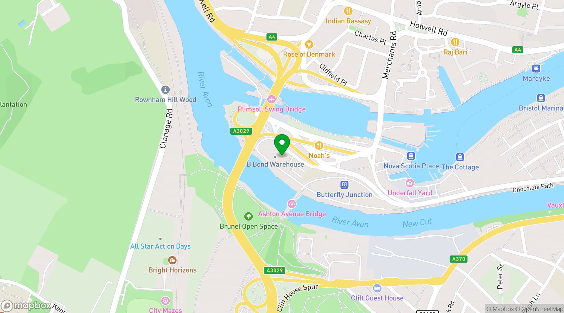 Map showing Create Centre