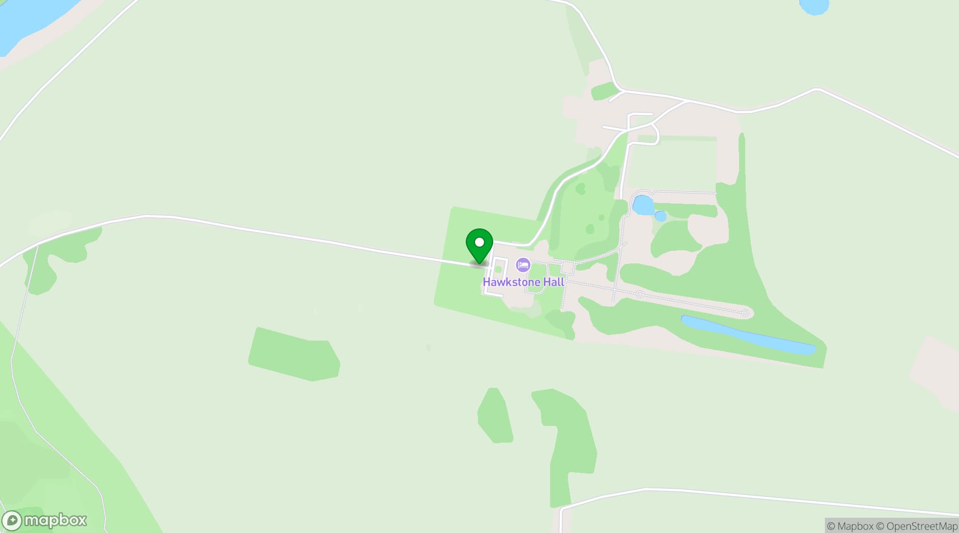 Map showing Hawkstone Hall & Gardens