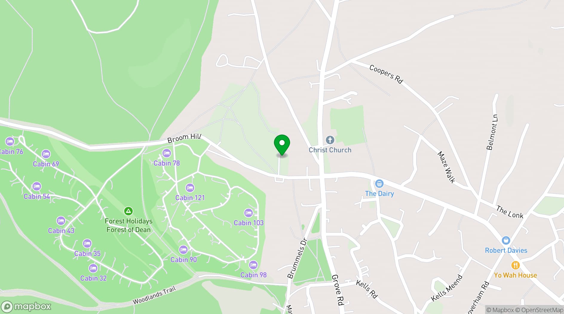 Map showing The Forest Works - Forest of Dean