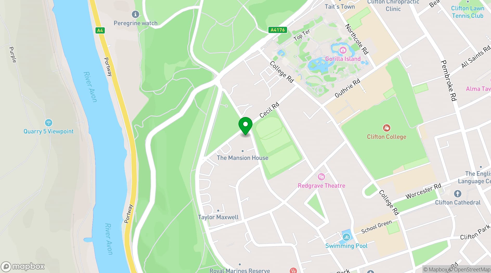 Map showing The Mansion House