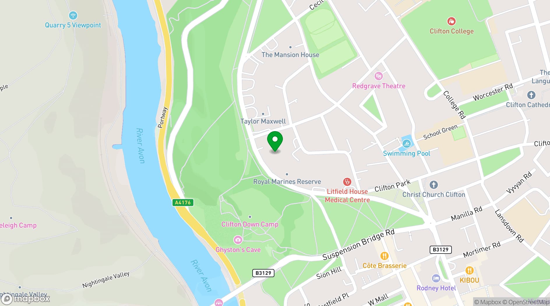 Map showing Engineers' House