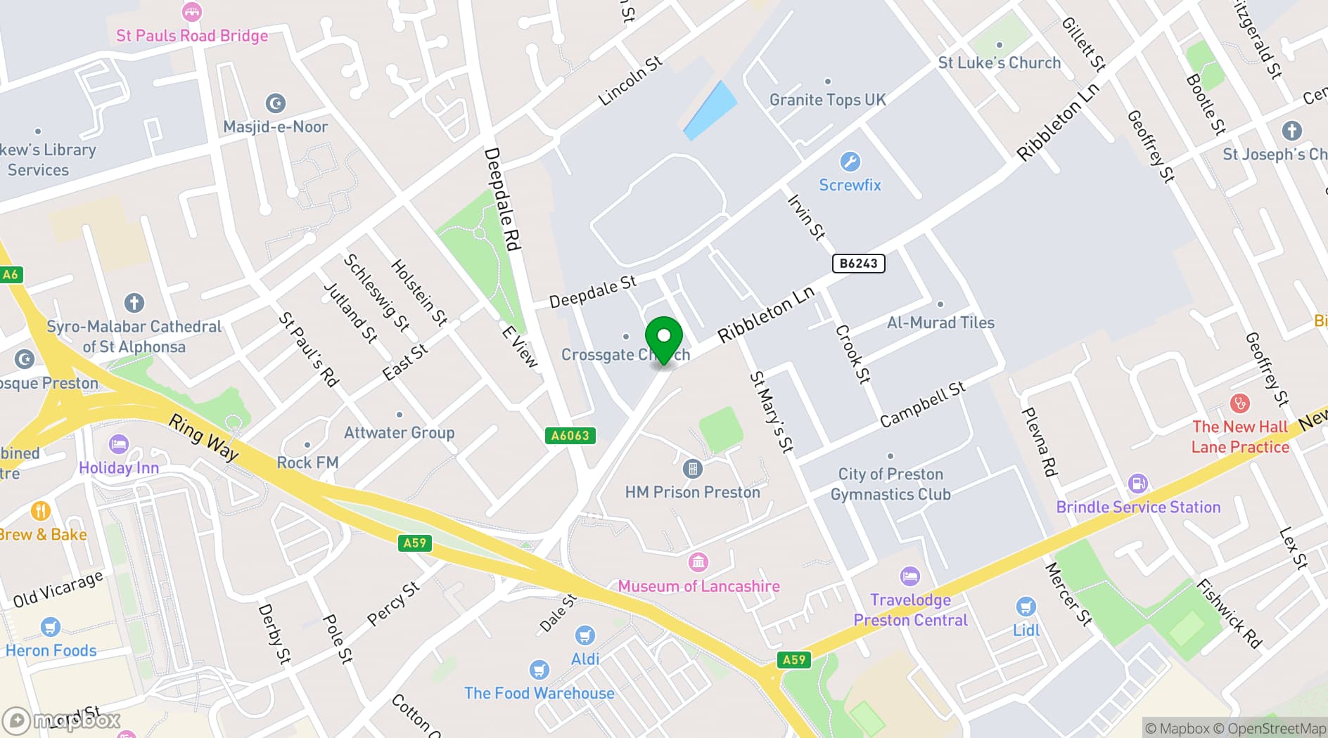 Map showing The Watermark