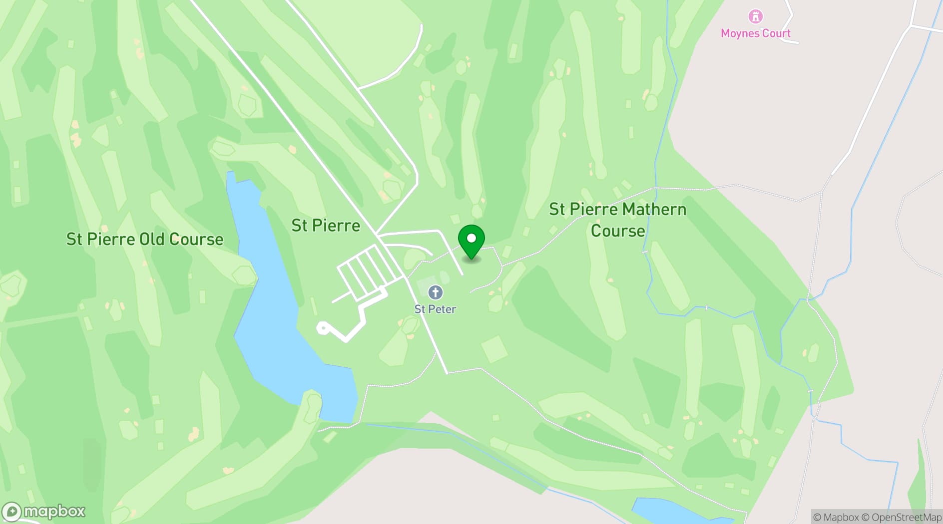Map showing Delta Hotels by Marriott St Pierre Country Club