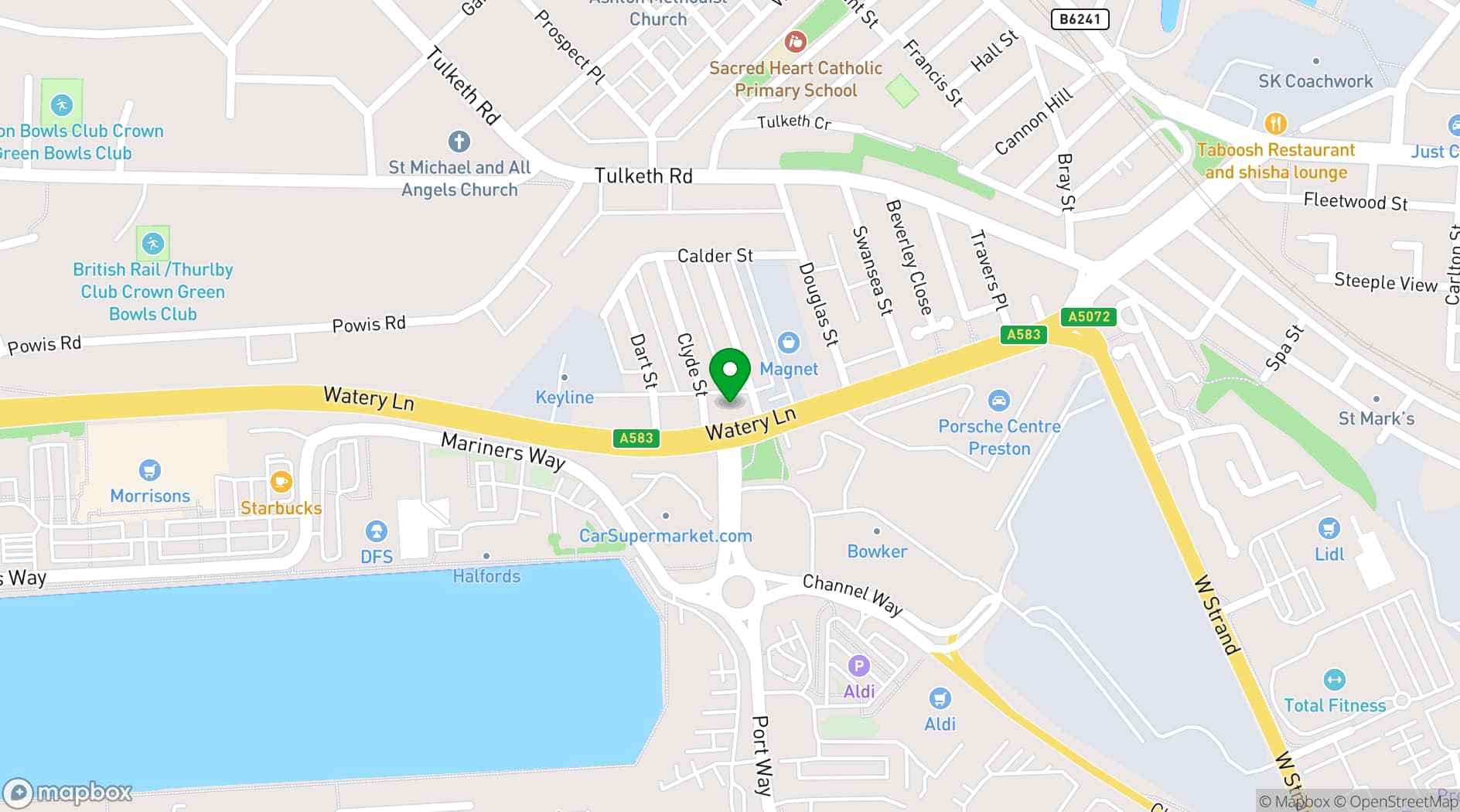 Map showing Old Docks House