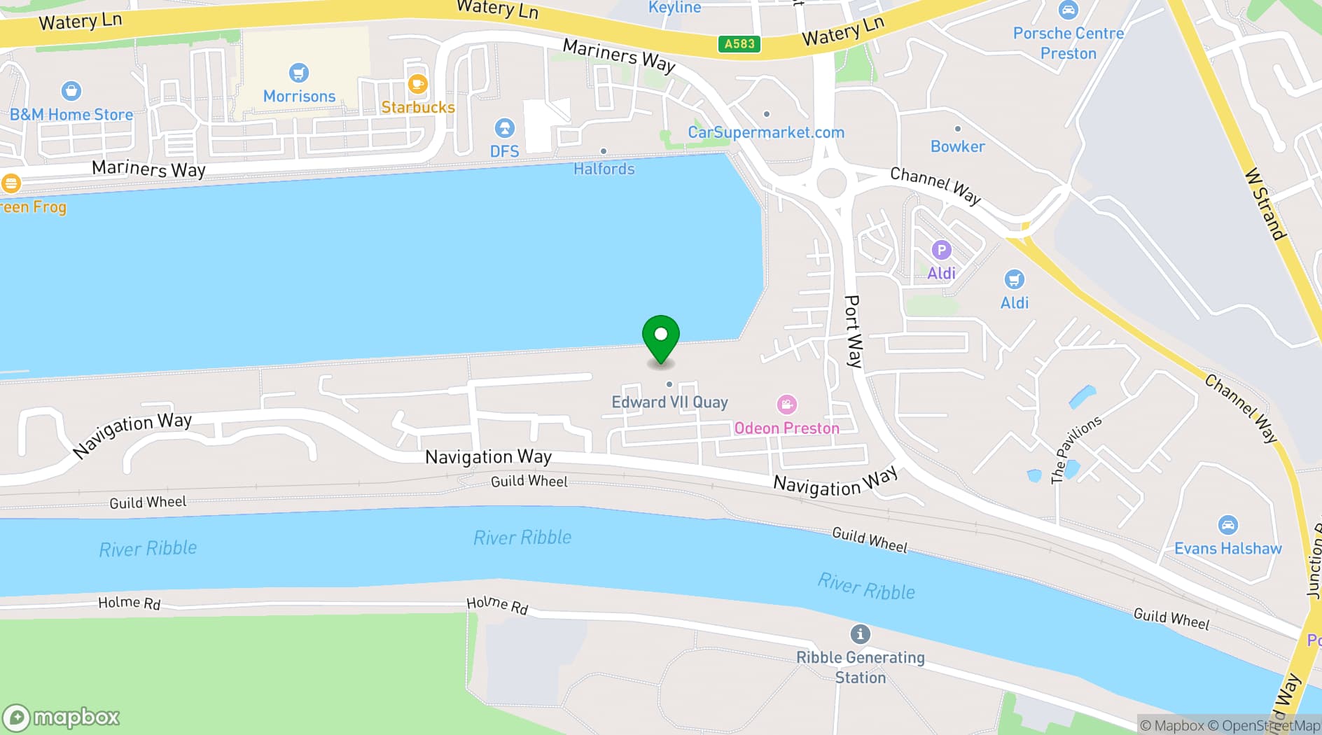 Map showing Shout Connect