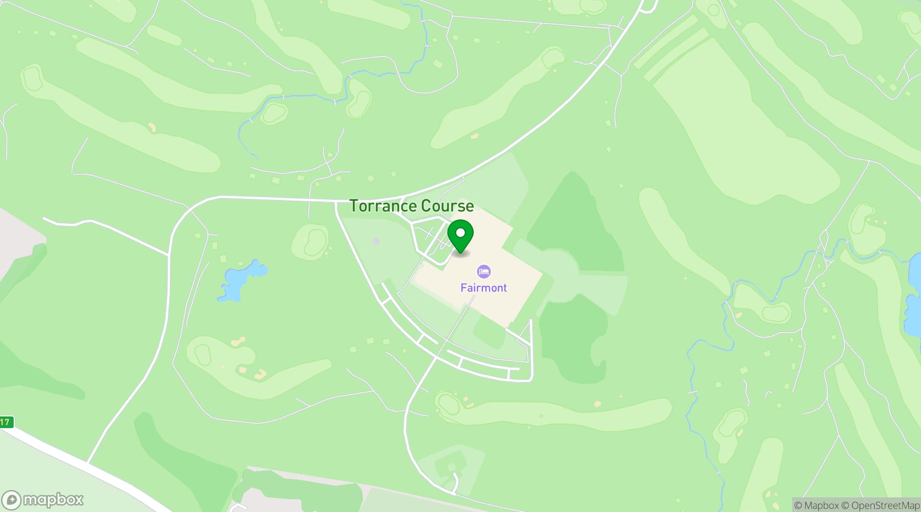 Map showing Fairmont Hotels and Resorts
