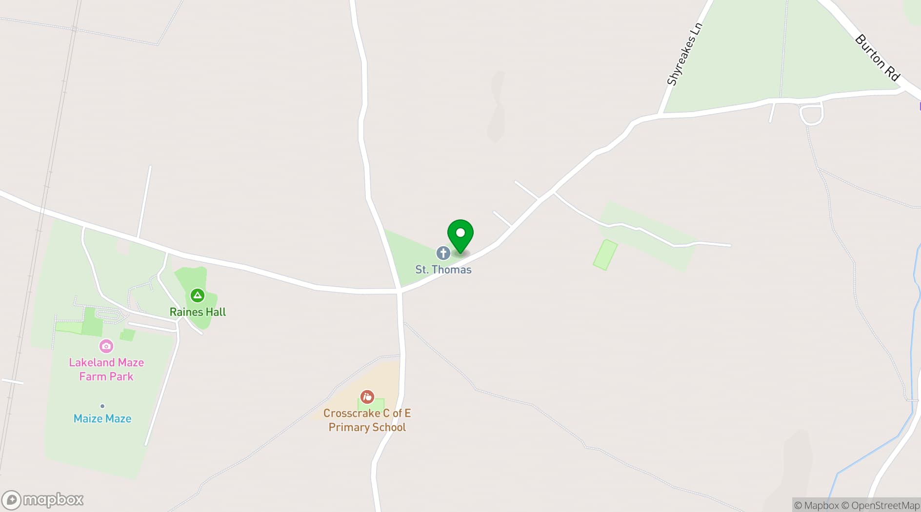 Map showing Crosscrake Community Hub
