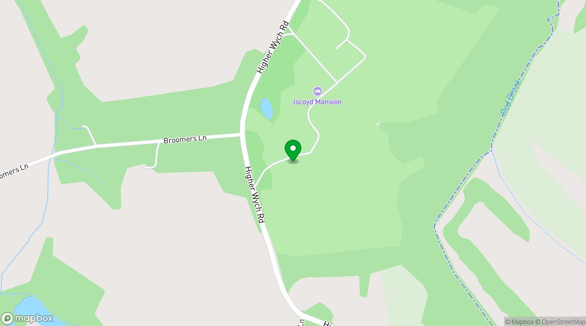 Map showing Iscoyd Park