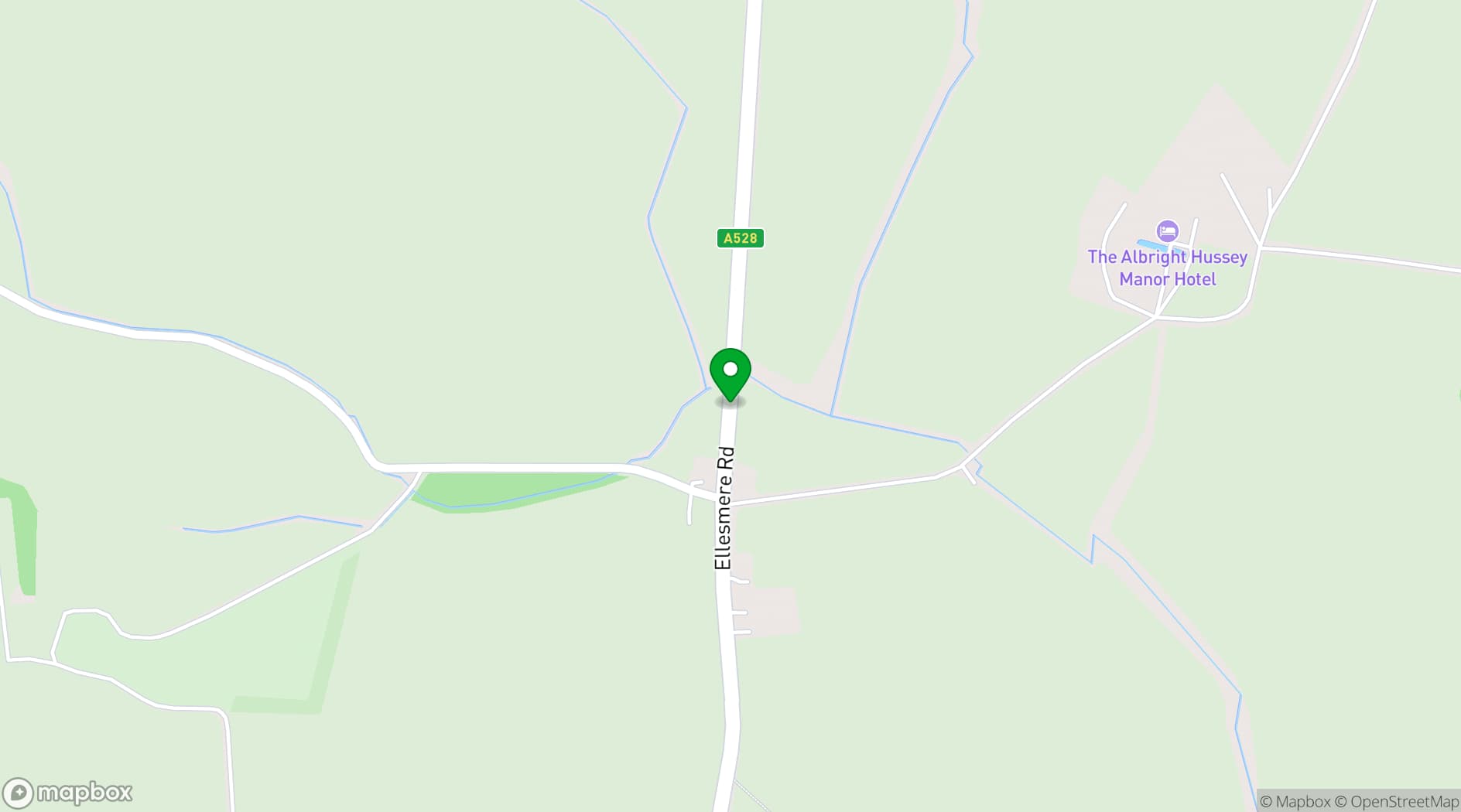 Map showing Albrighton Hall Hotel & Spa