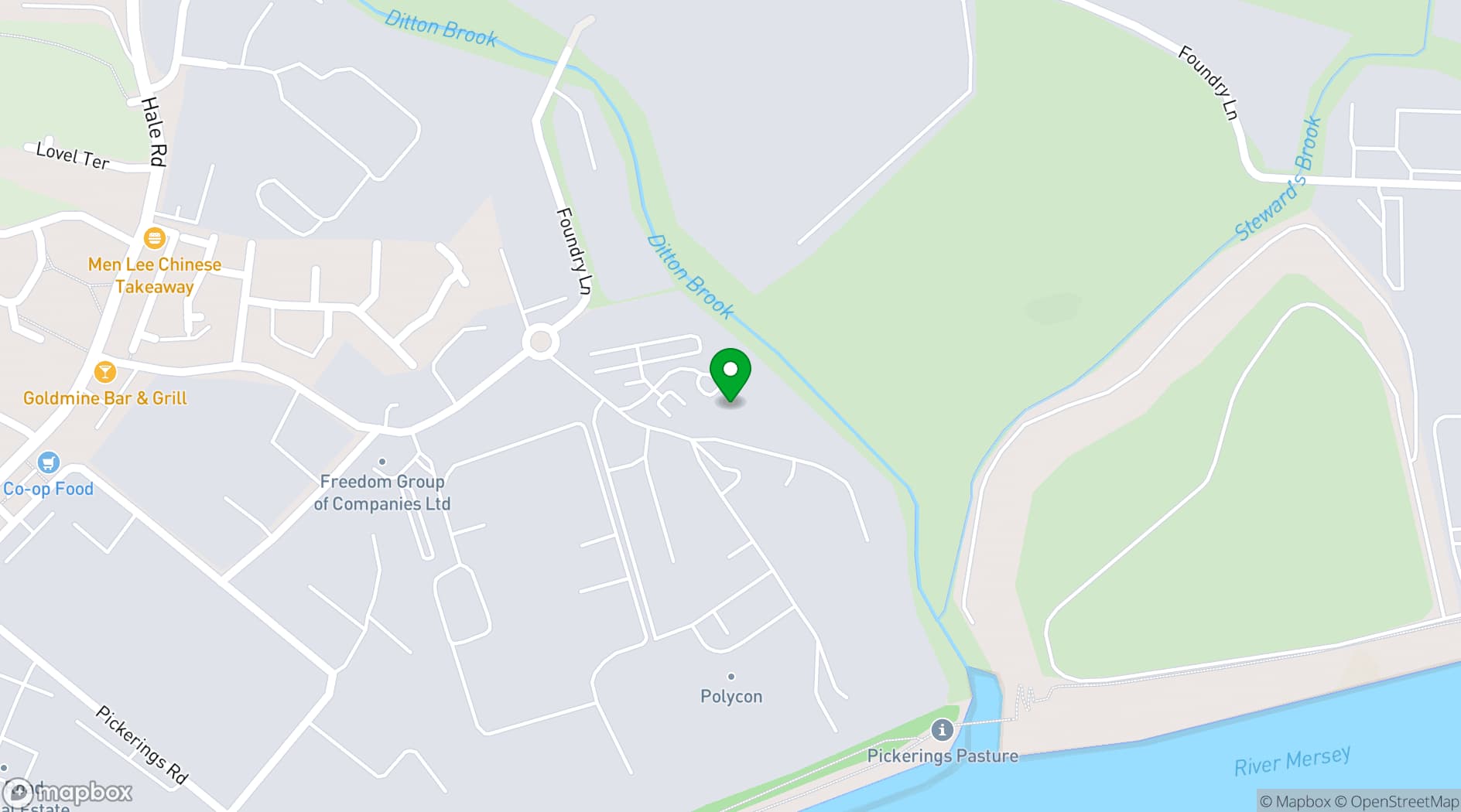 Map showing Foundry House, Widnes