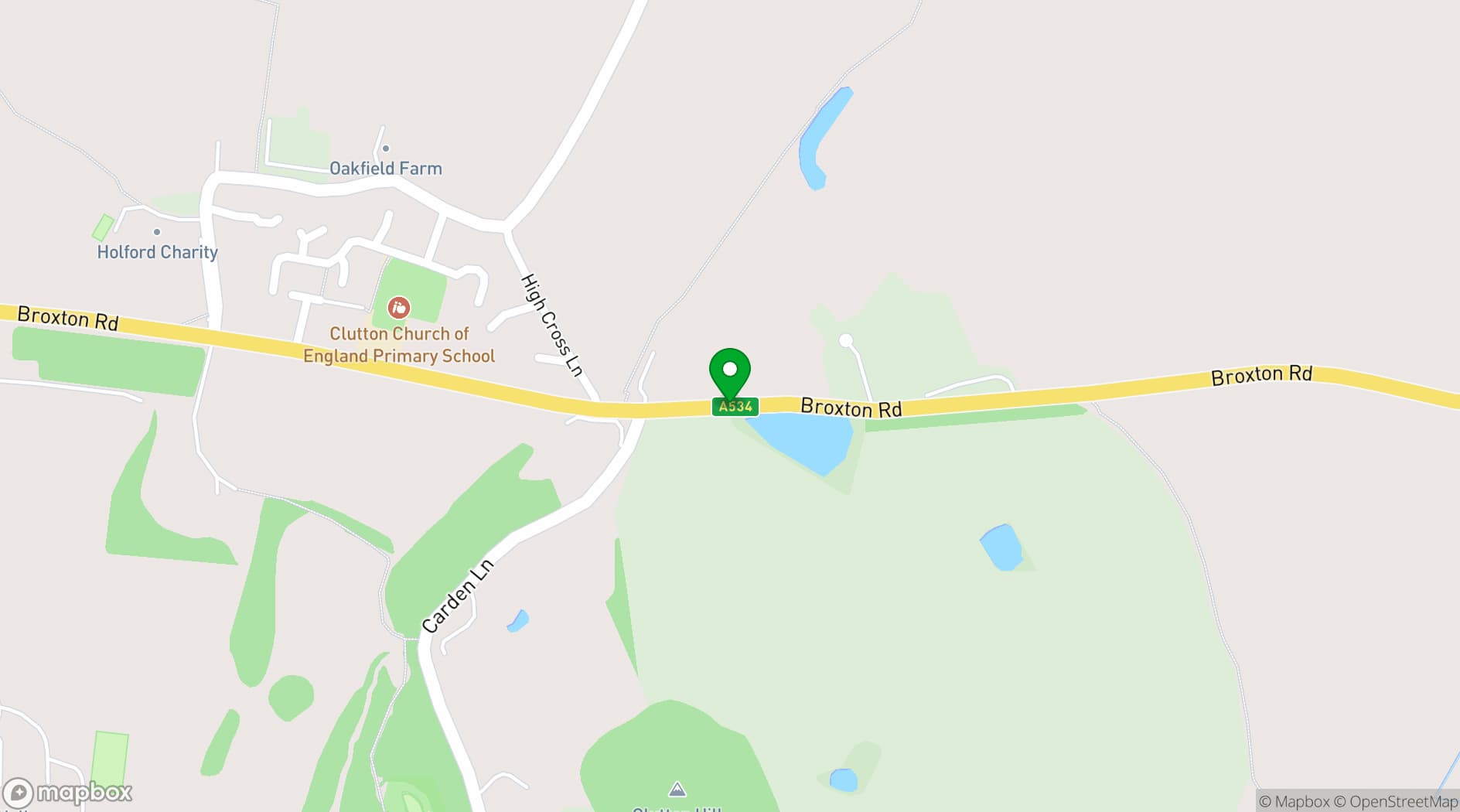 Map showing Carden Park Hotel