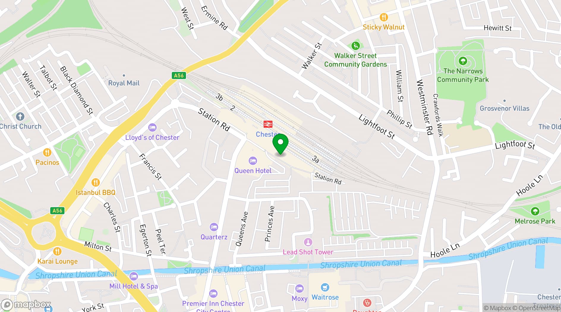 Map showing The Carriage Shed