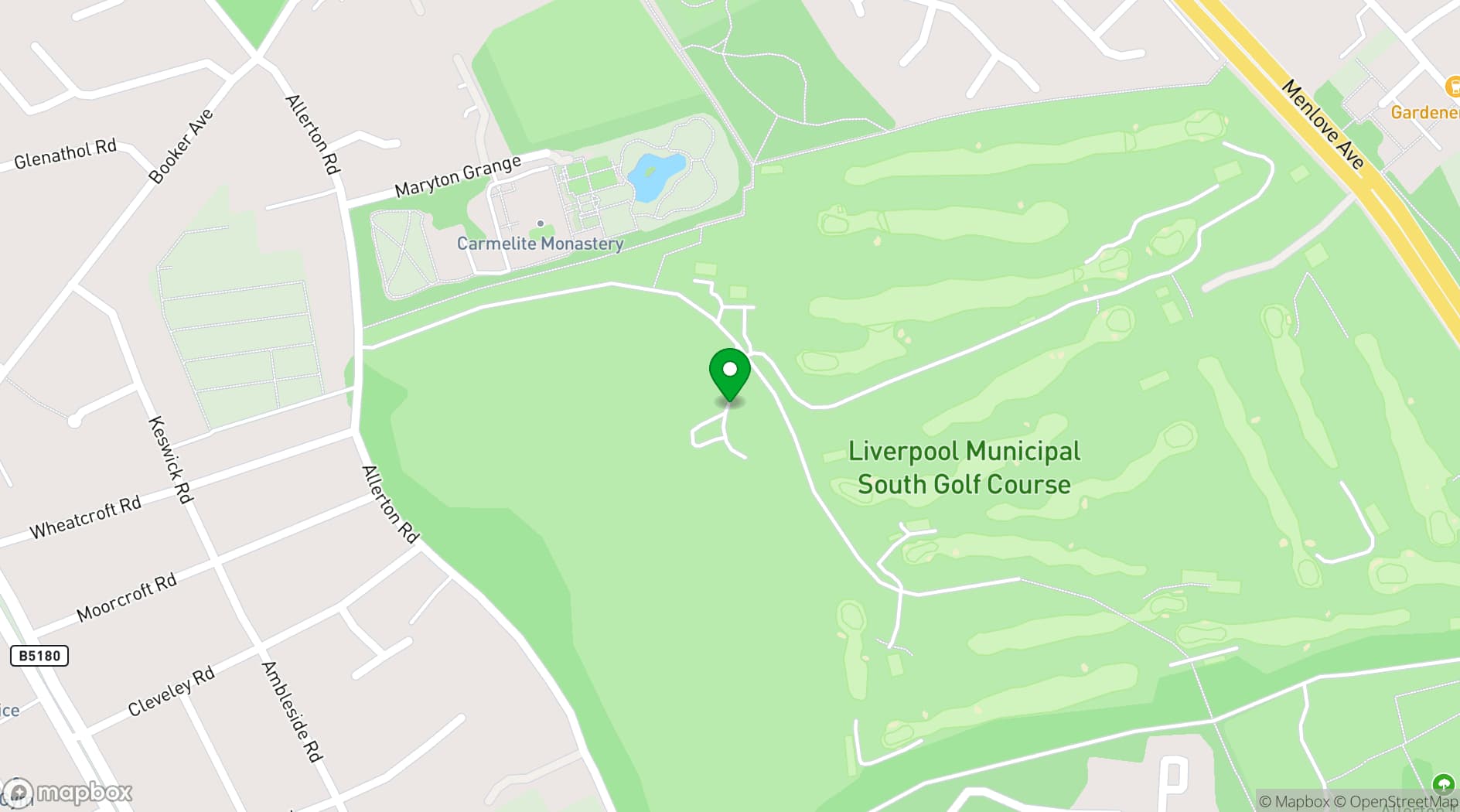 Map showing Allerton Manor Golf Club