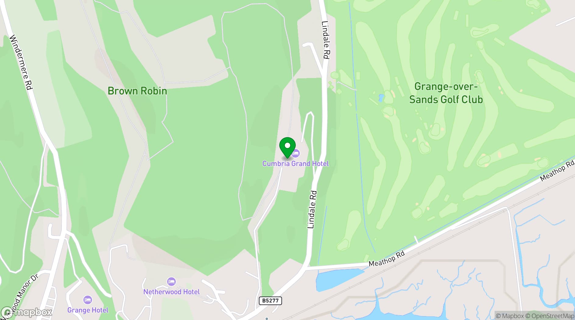 Map showing Cumbria Grand Hotel