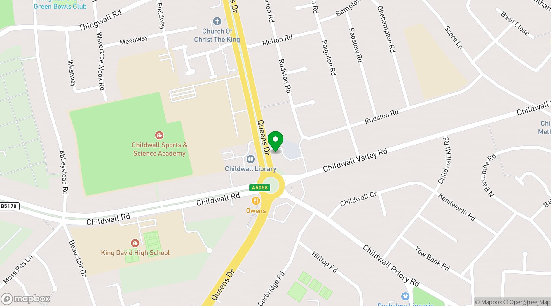 Map showing Childwall Emporium
