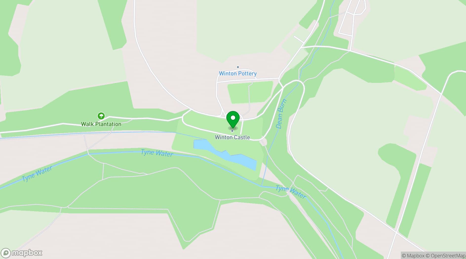 Map showing  Winton Castle