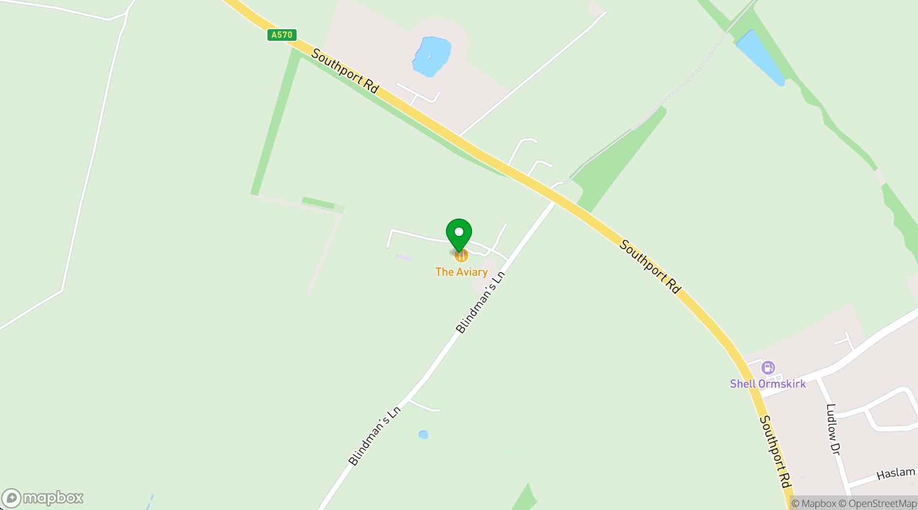 Map showing The Aviary