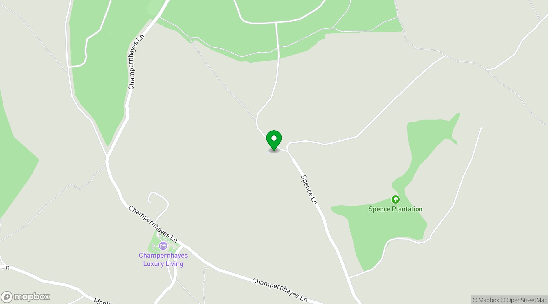 Map showing Woodley