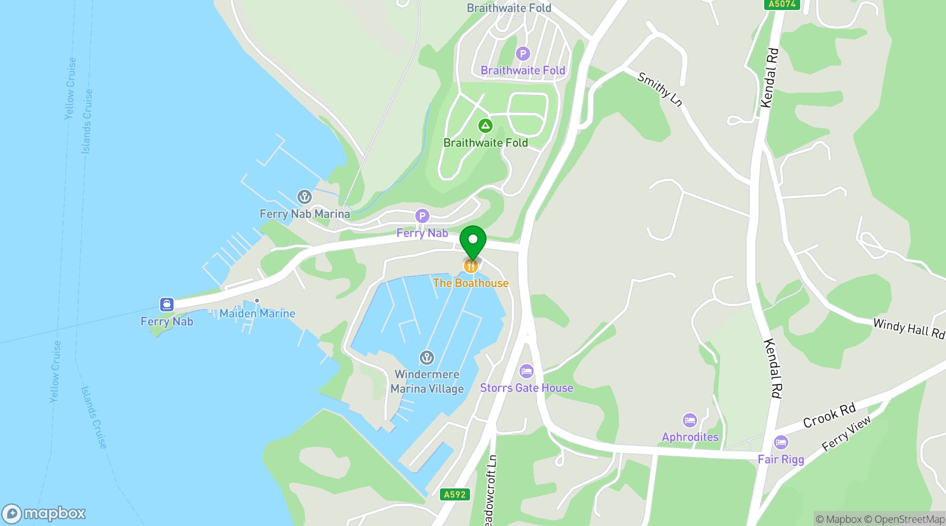 Map showing Marina View