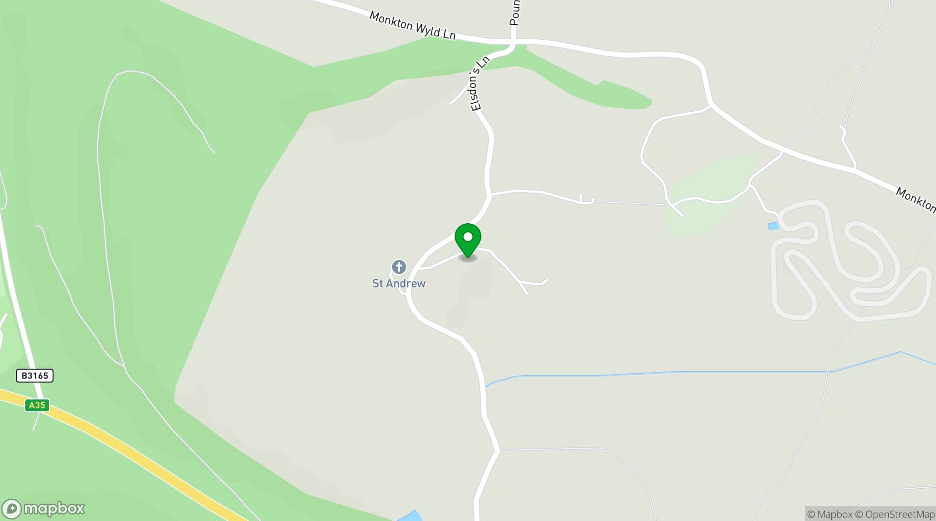 Map showing Monkton Wyld Court