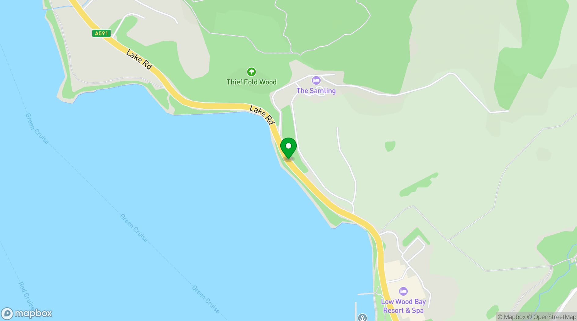 Map showing Low Wood Bay Resort & Spa