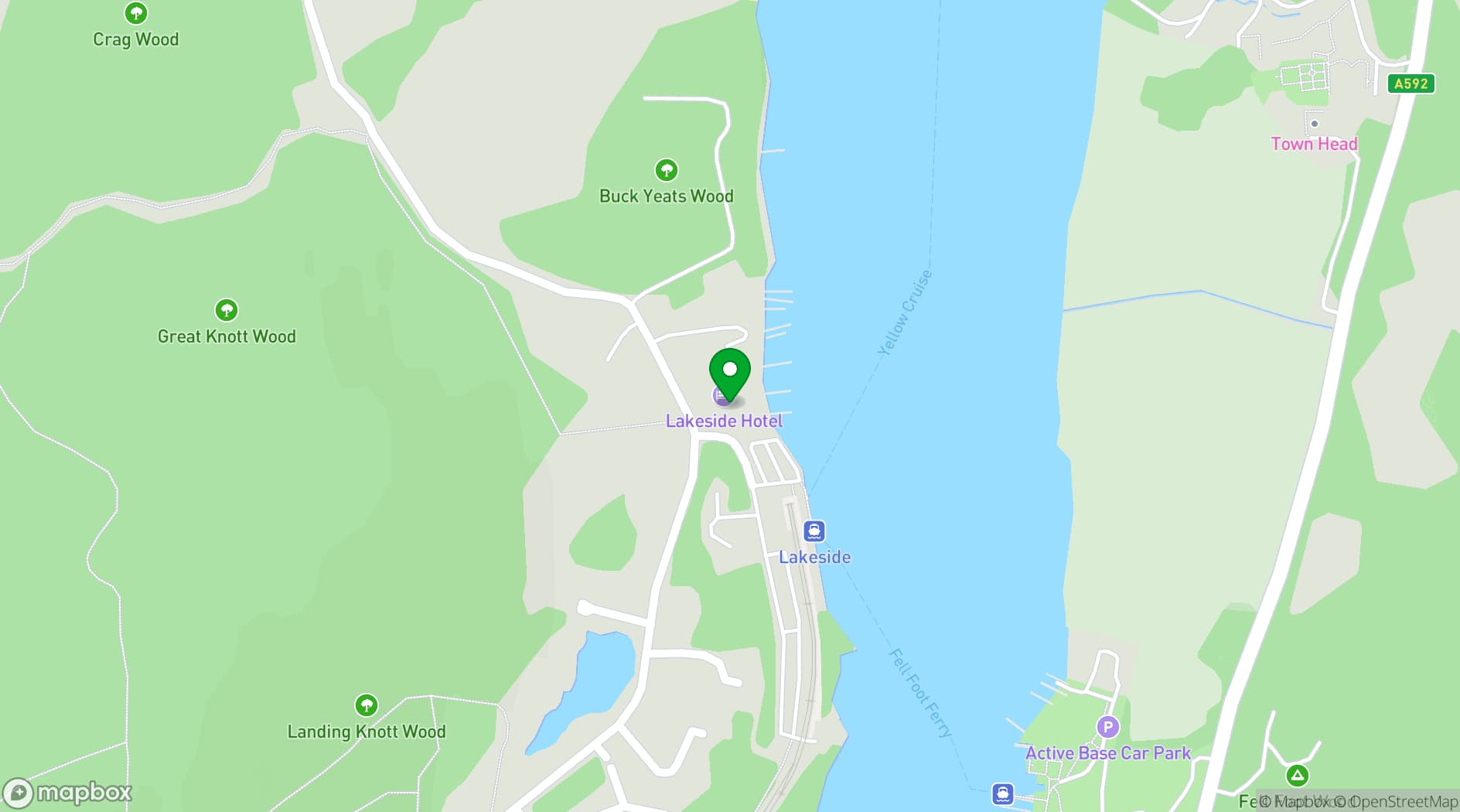 Map showing Lakeside Hotel & Spa