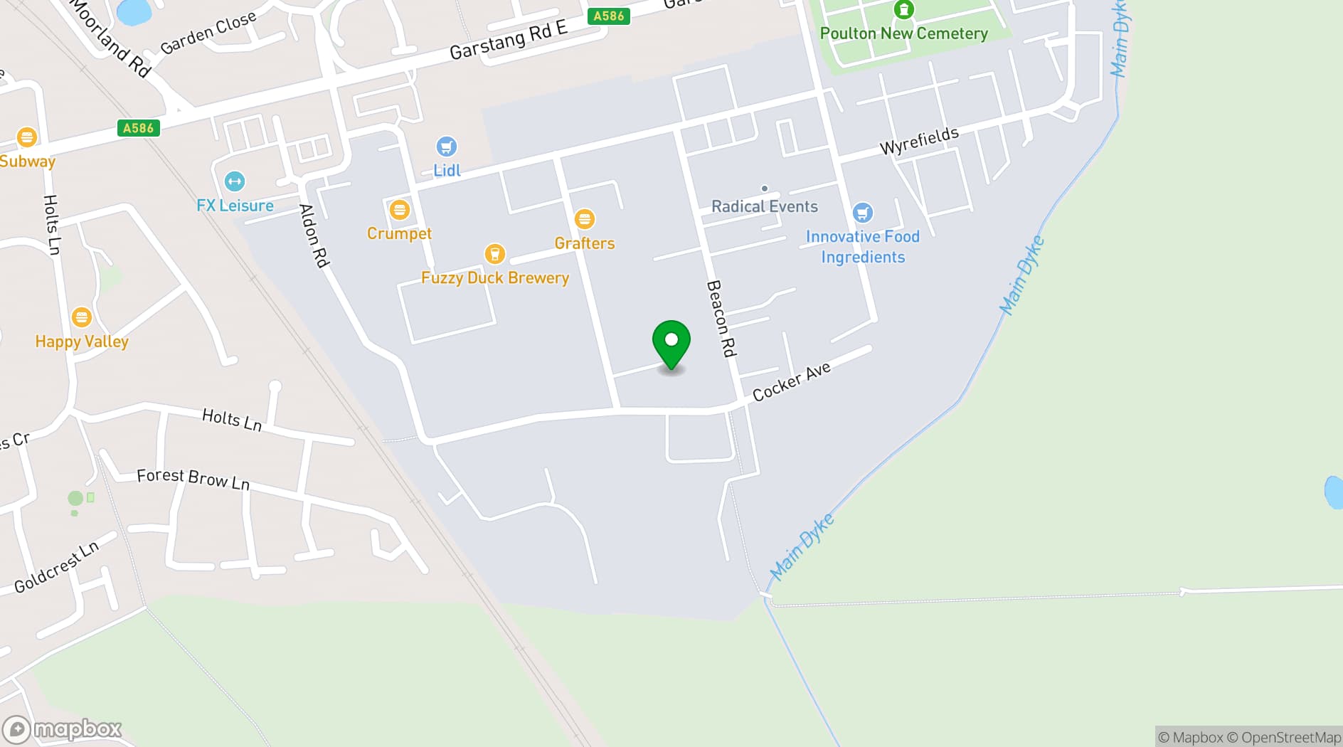 Map showing The Space HQ