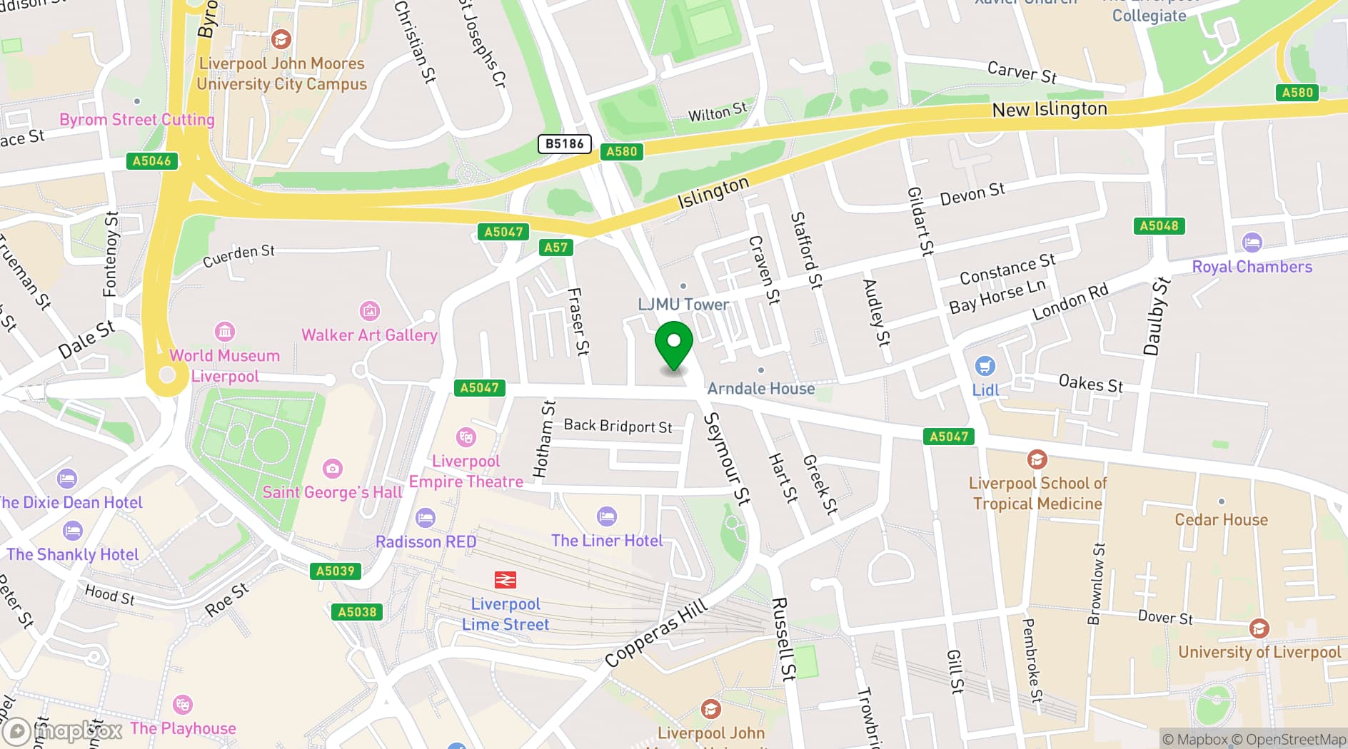 Map showing 151 Conferencing & Events Space