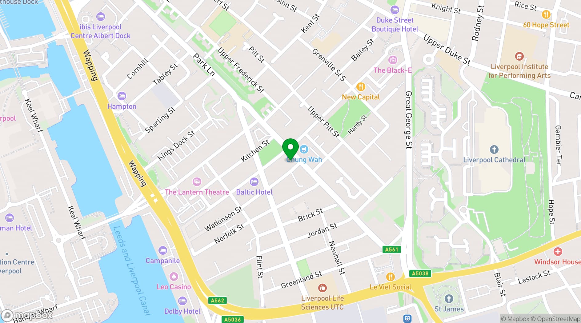 Map showing 54 St James Street