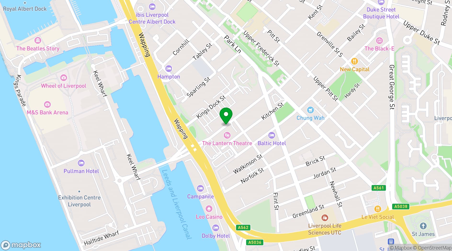 Map showing  FunnyBoyz Liverpool