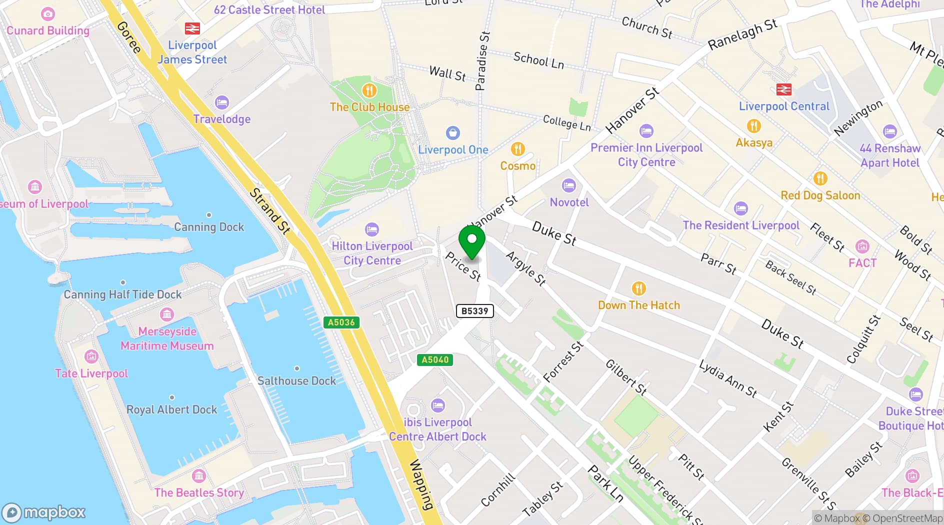 Map showing MerseyMade