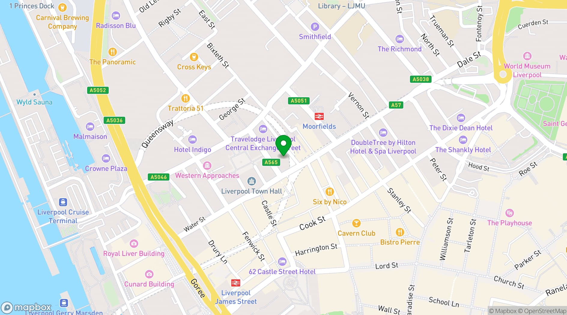Map showing ACE Language School