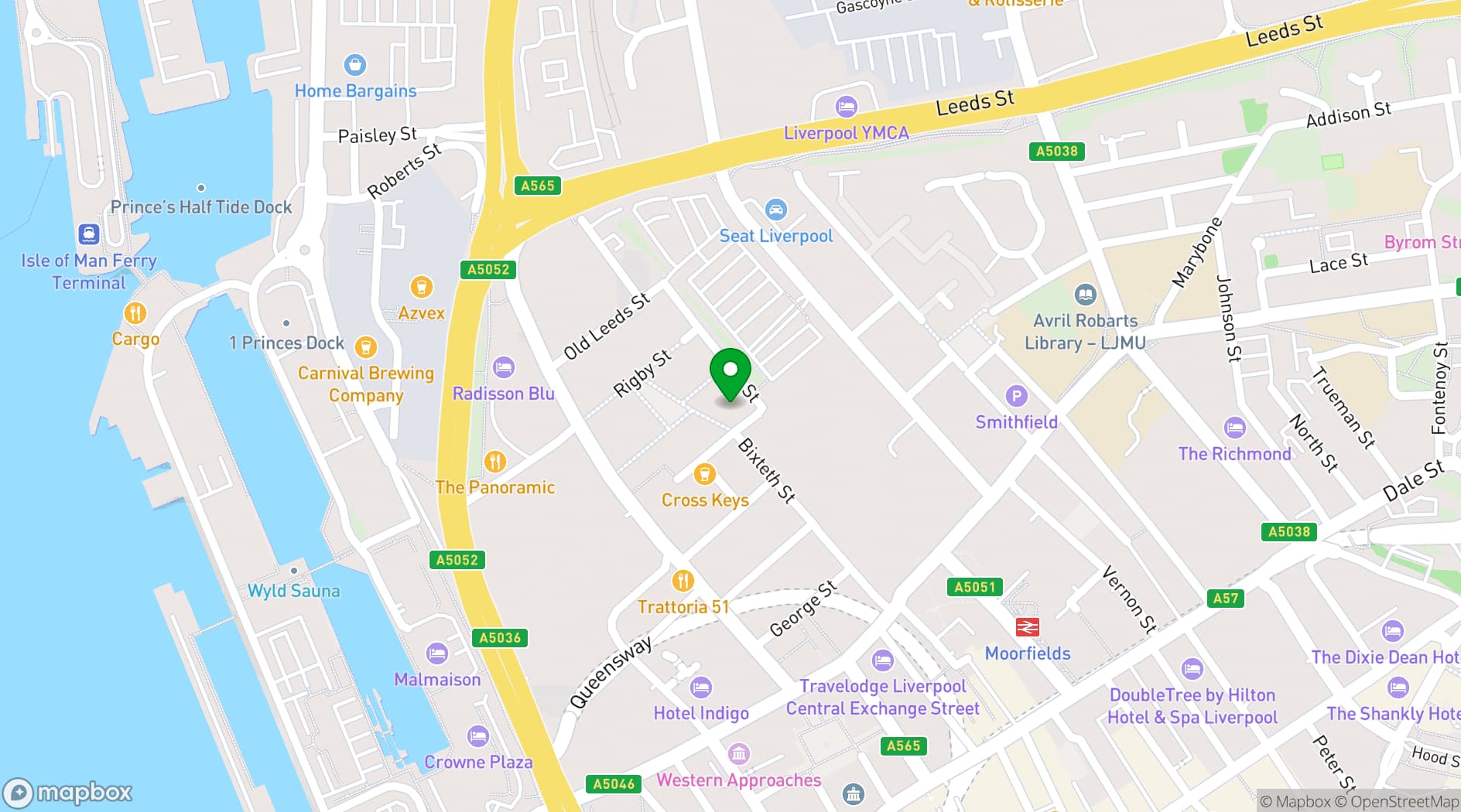 Map showing Avenue HQ St Paul's Square