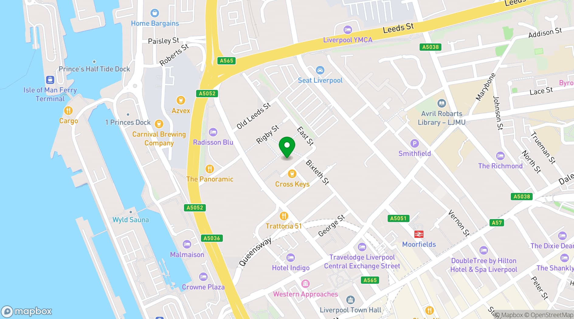 Map showing Pall Mall Medical & Cosmetic