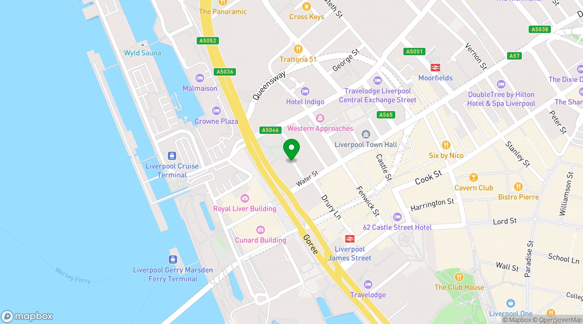 Map showing Ma Boyle's Ale House and Eatery