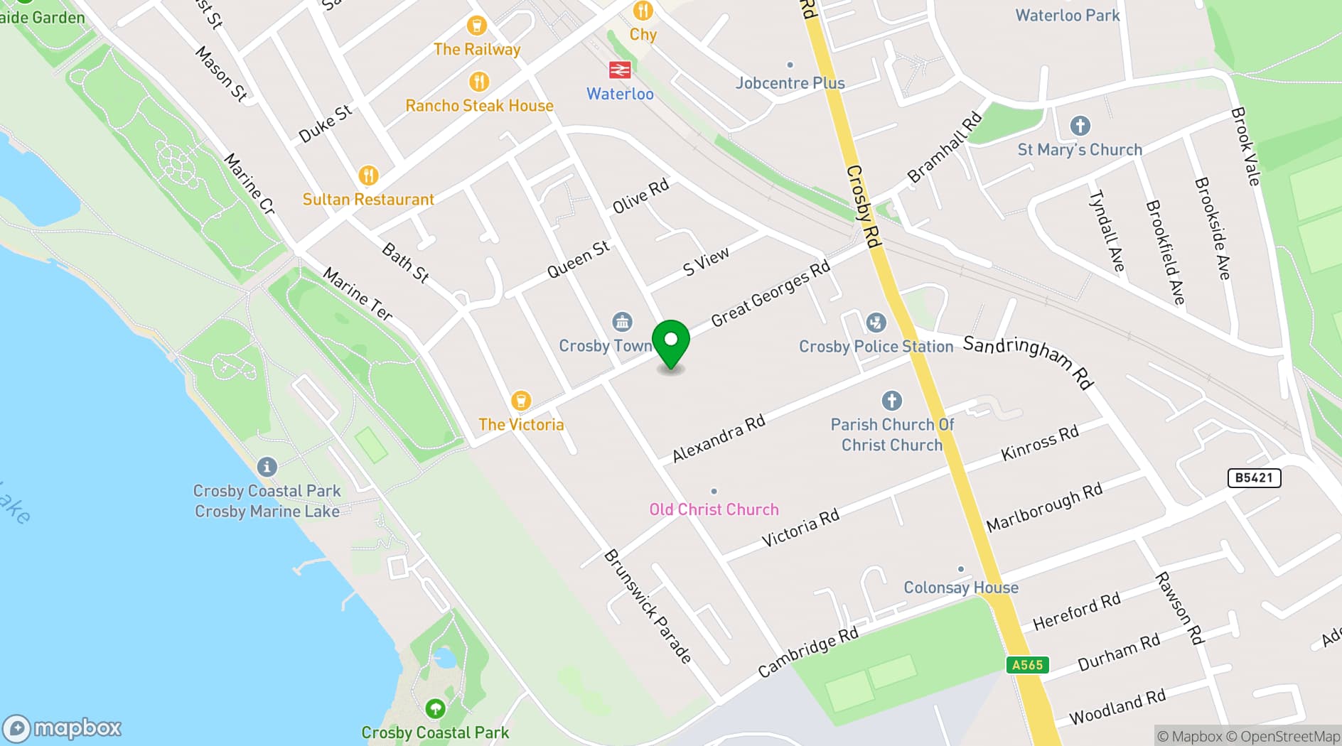 Map showing Waterloo Community Centre