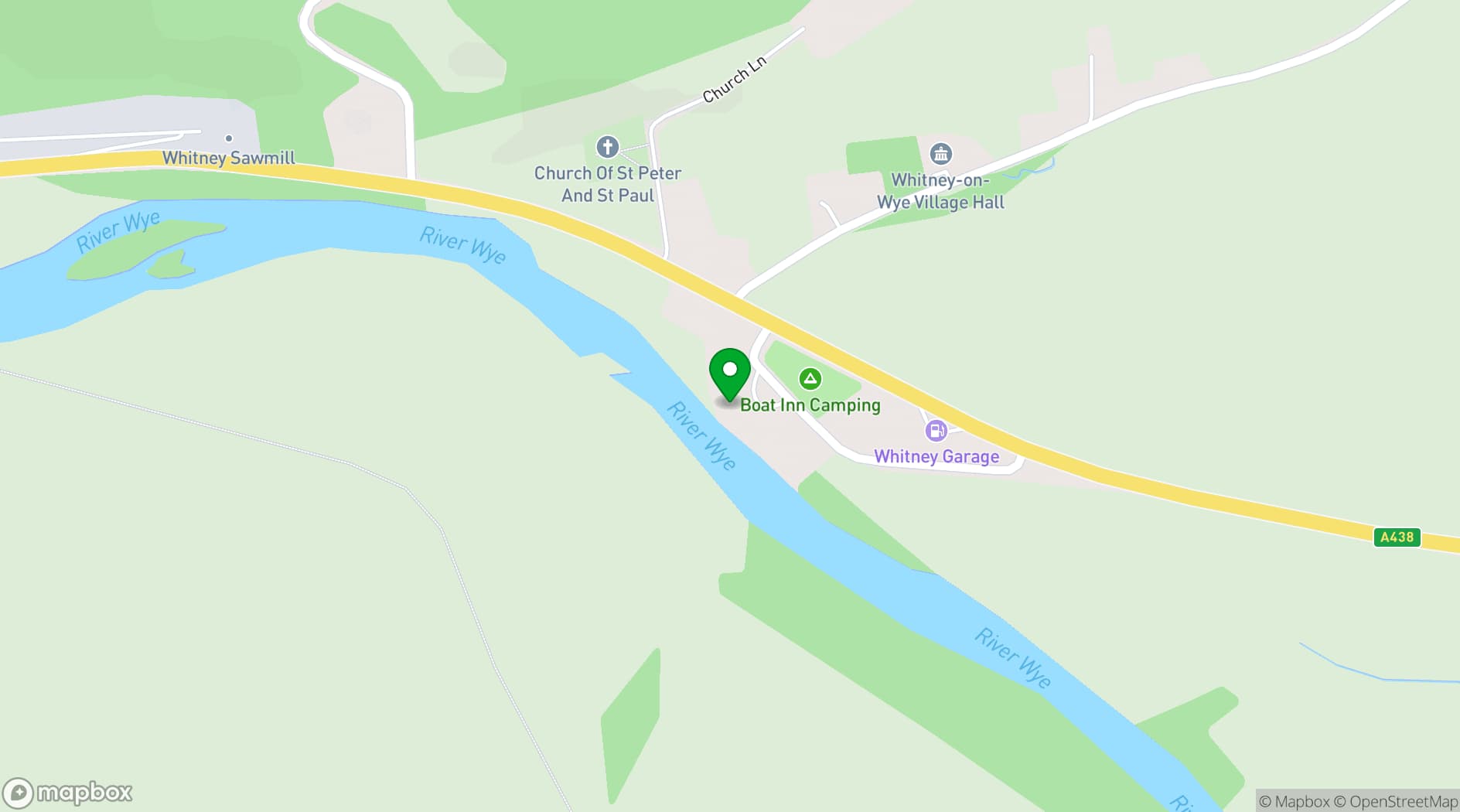 Map showing The Boat Inn
