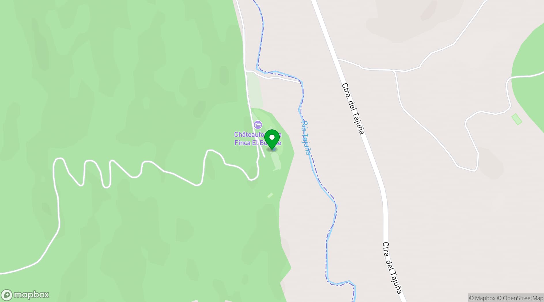 Map showing La Finca El Bosque