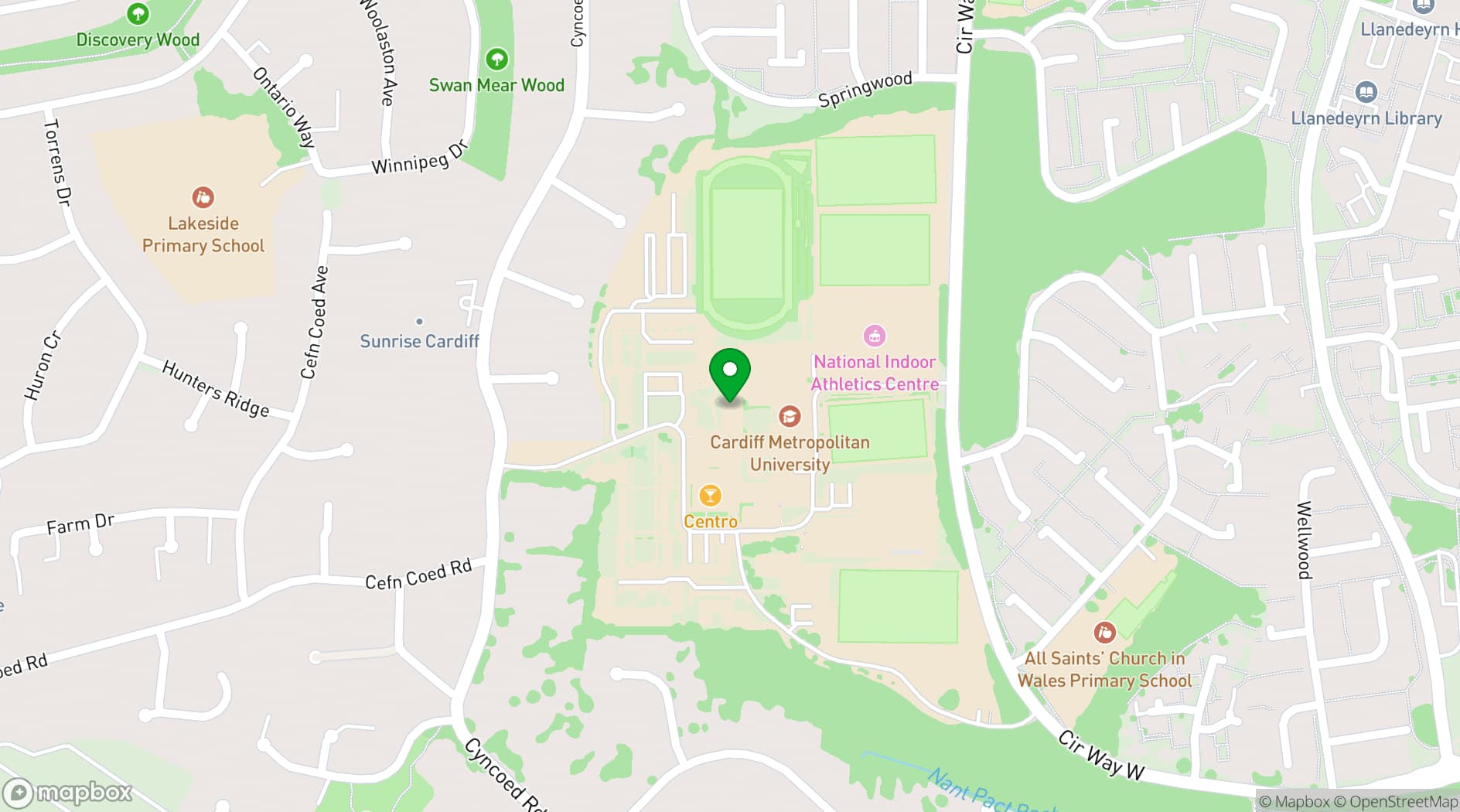 Map showing Centro Bar